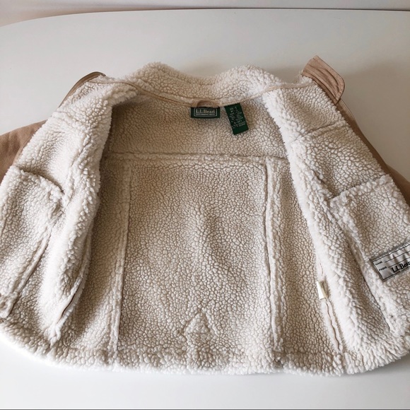 L.L. Bean Girls' Faux Shearling Sherpa Teddy Lined Jacket Coat M 5-6 - Picture 12 of 13